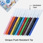 Doms 12 Assorted Shades Aqua Water Colour Pen Set - Image 2